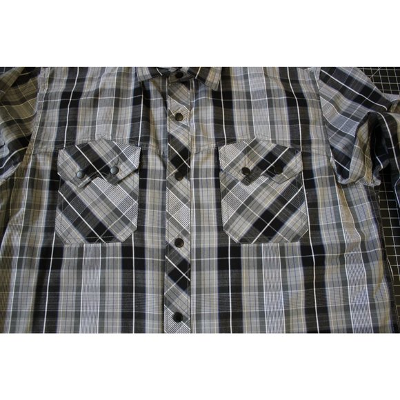 Amp Lify  /Long sleeved button up/ (Size M) Gray/Black - Picture 10 of 15